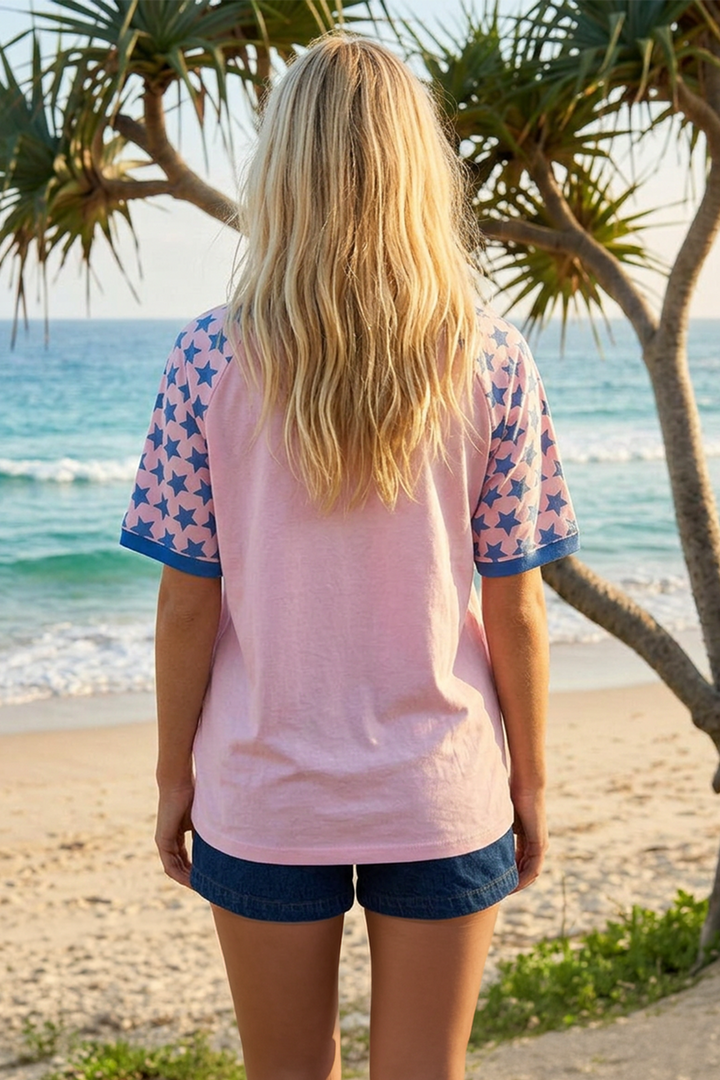 By Frankie Live Free Mermaid T-Shirt - Pink