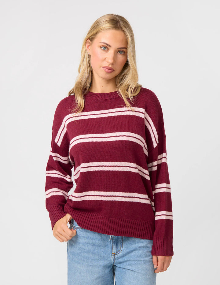Stella &amp; Gemma Bianca Jumper - Maroon/Baby Pink