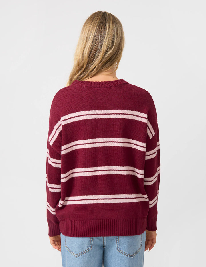 Stella &amp; Gemma Bianca Jumper - Maroon/Baby Pink