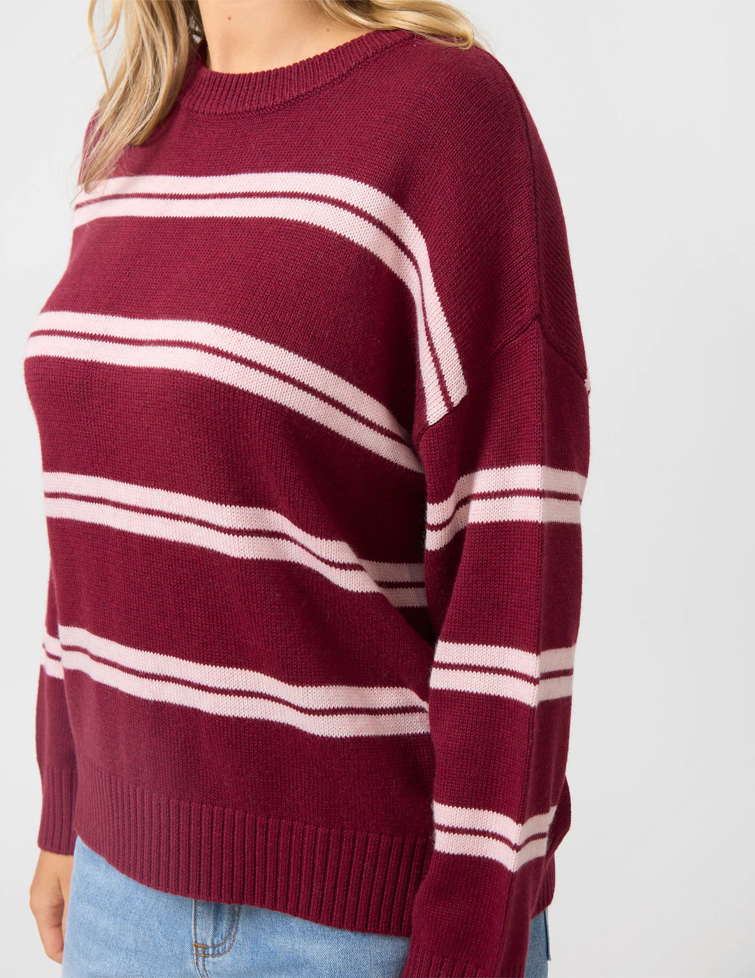 Stella &amp; Gemma Bianca Jumper - Maroon/Baby Pink