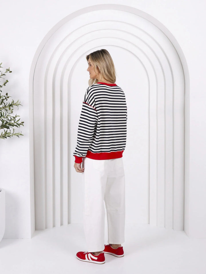 Monaco Heart Sweater Stripe