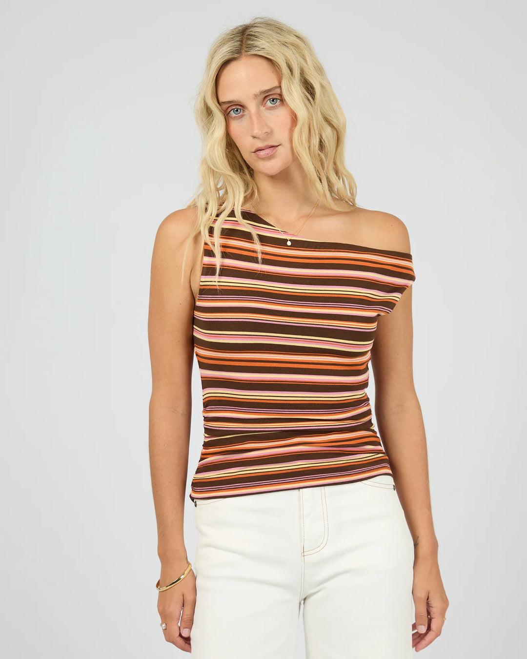 All About Eve Soleil Off The Shoulder Top - Stripe