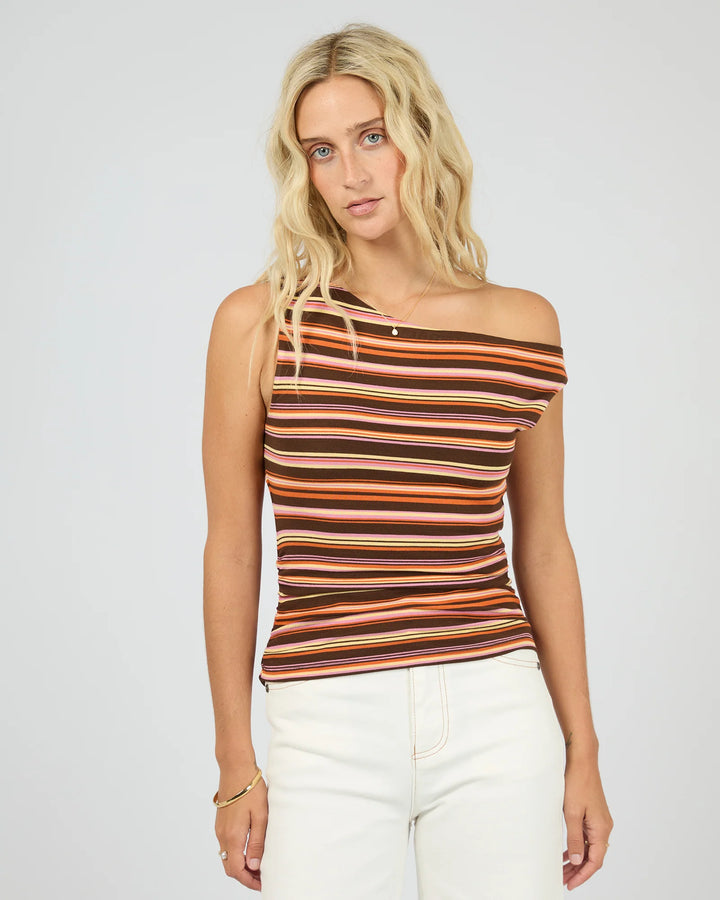 All About Eve Soleil Off The Shoulder Top - Stripe