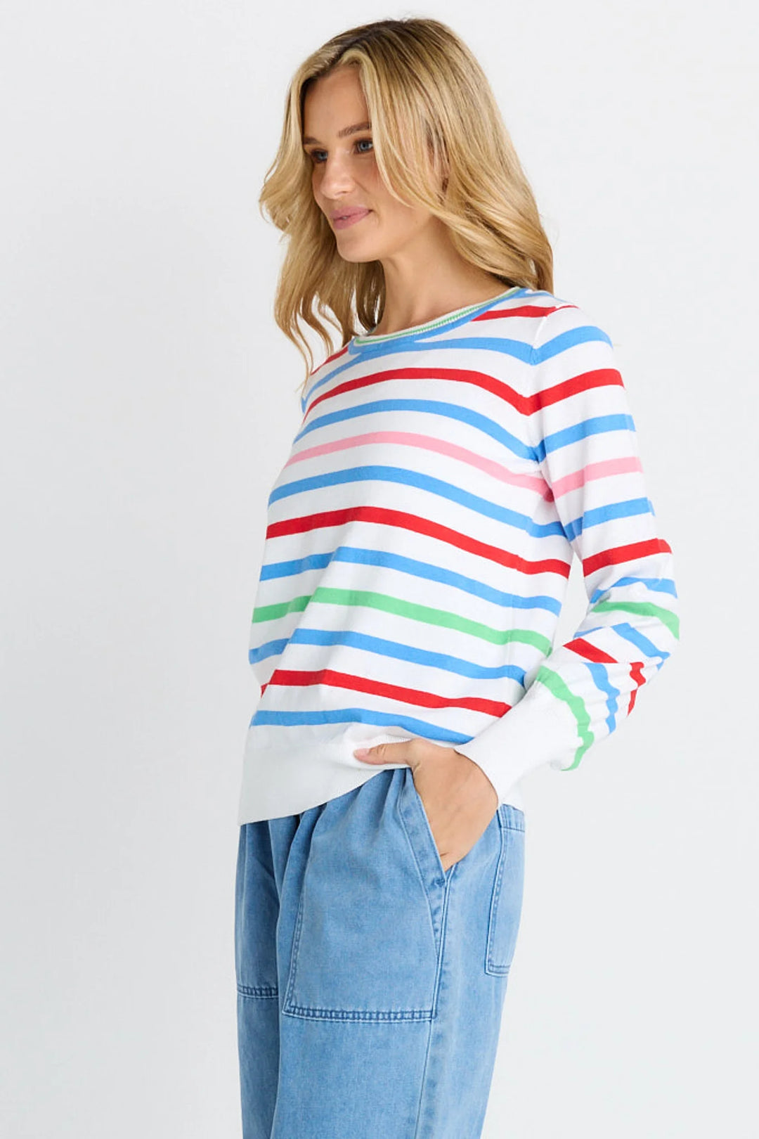 Betty Basics Sorbet Stripe Indie Knit Sweater