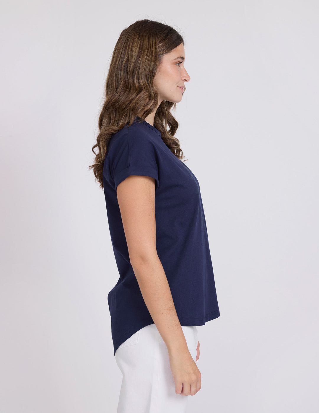 Stella and Gemma Soho Cuff Tee - Navy