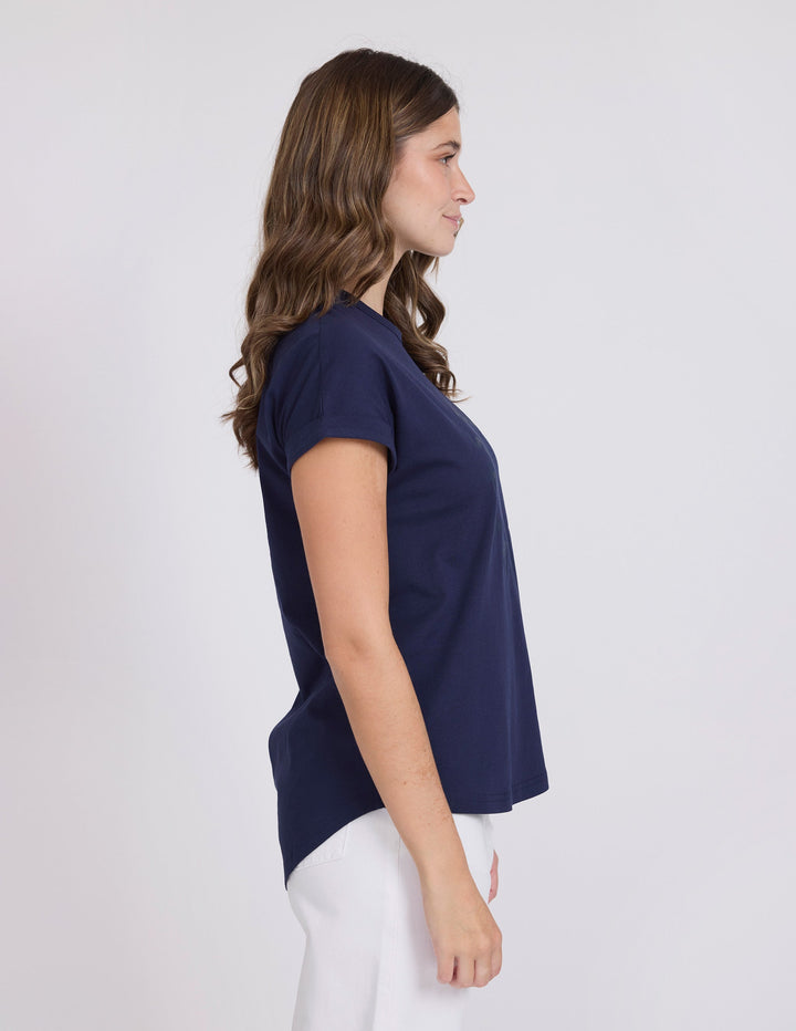 Stella and Gemma Soho Cuff Tee - Navy