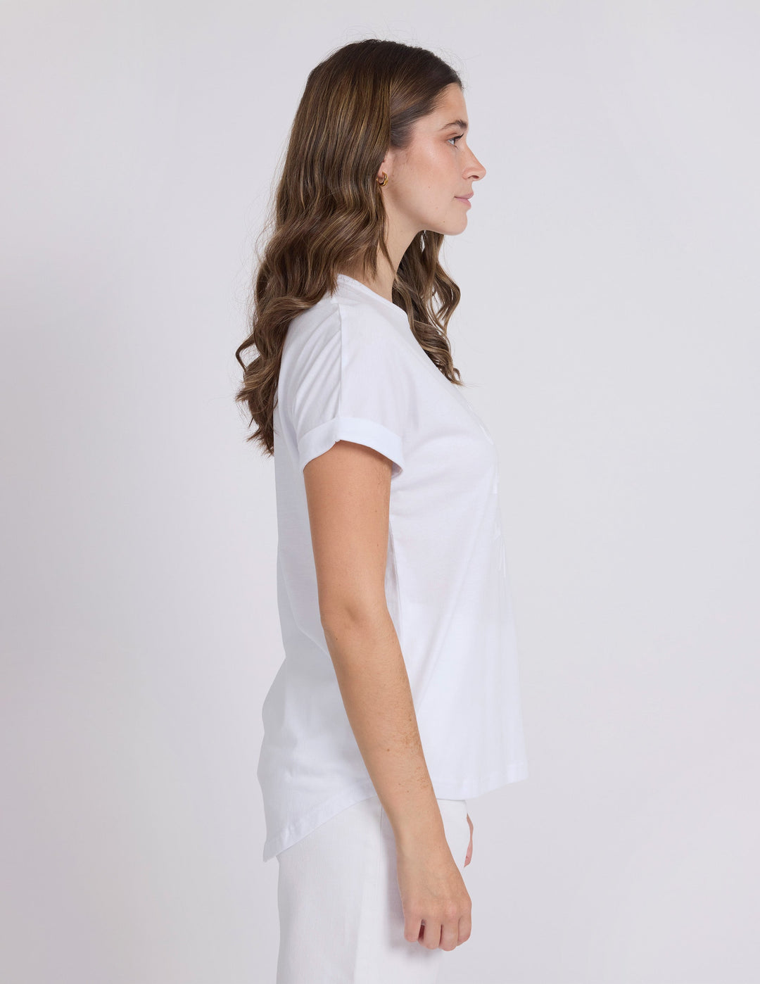Stella and Gemma Soho Cuff Tee - White Rotation