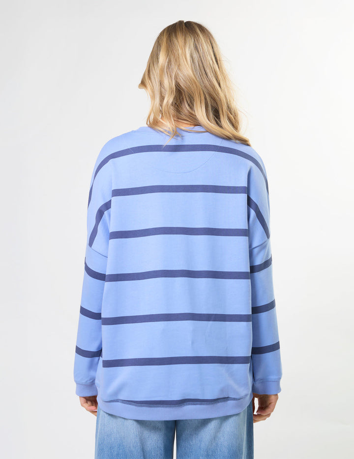 Stella &amp; Gemma Newport Sweat Cross Stripe - Cornflower