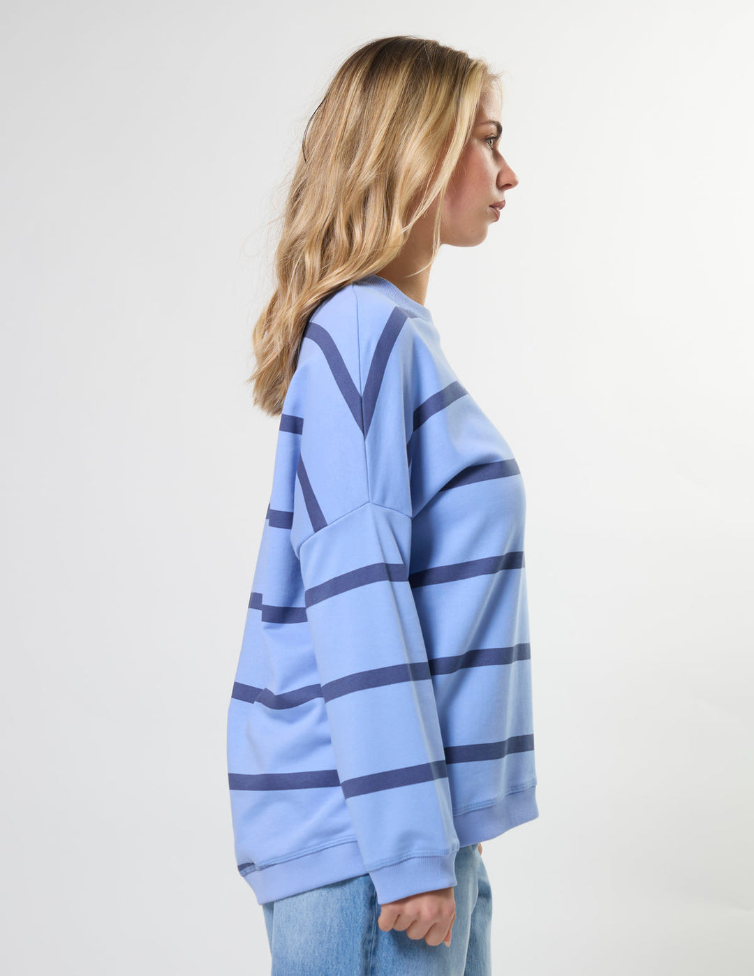 Stella &amp; Gemma Newport Sweat Cross Stripe - Cornflower