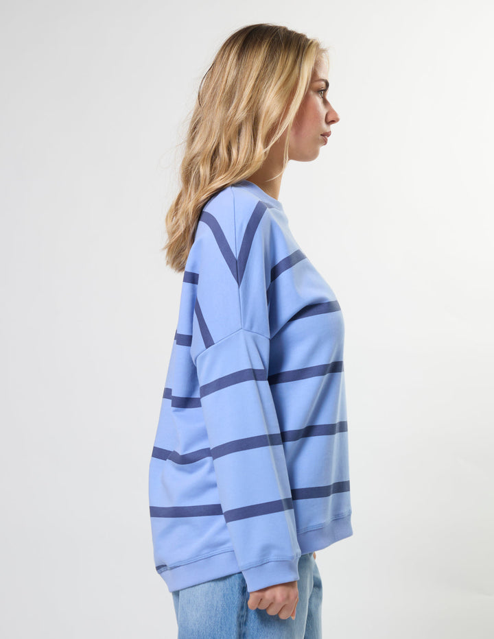 Stella &amp; Gemma Newport Sweat Cross Stripe - Cornflower