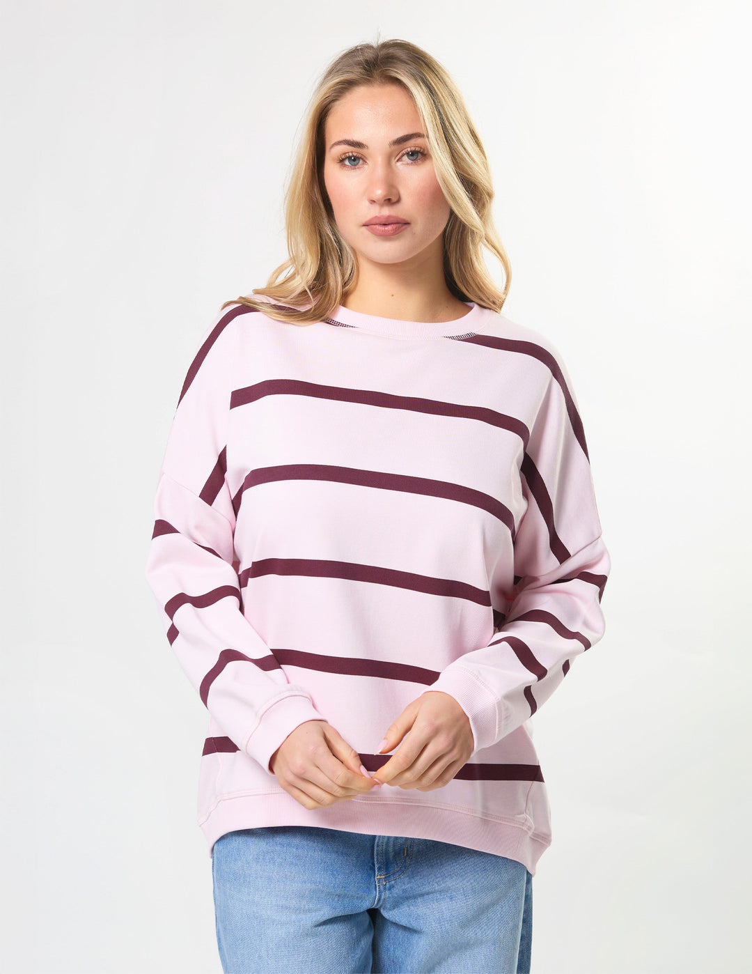 Stella &amp; Gemma Newport Sweat Cross Stripe - Pink