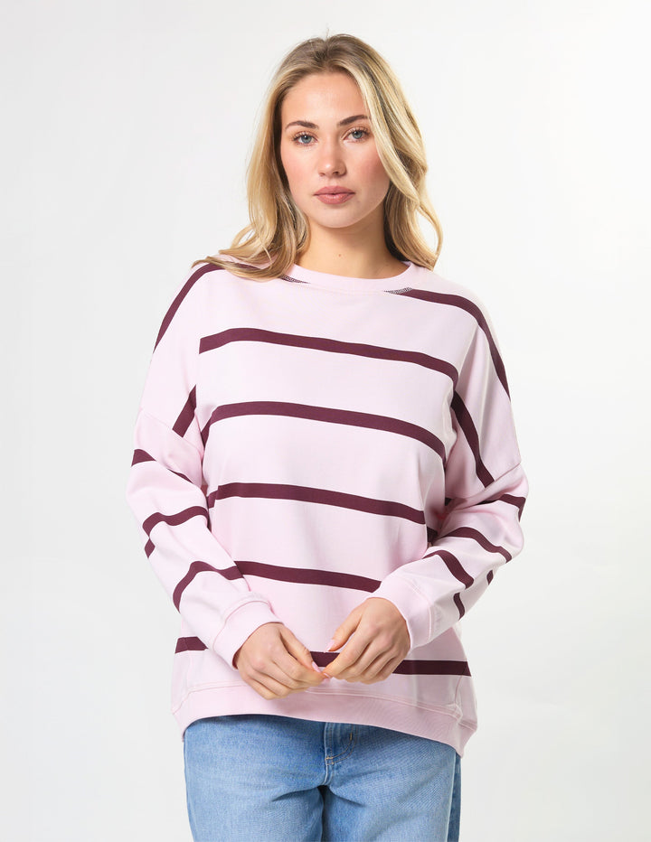 Stella &amp; Gemma Newport Sweat Cross Stripe - Pink