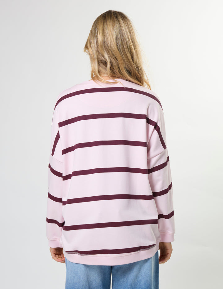 Stella &amp; Gemma Newport Sweat Cross Stripe - Pink