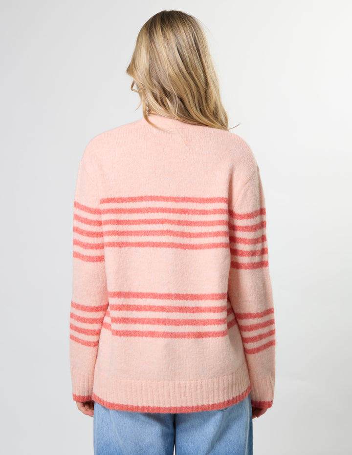 Stella &amp; Gemma Stripe Cardigan - Canyon Rose