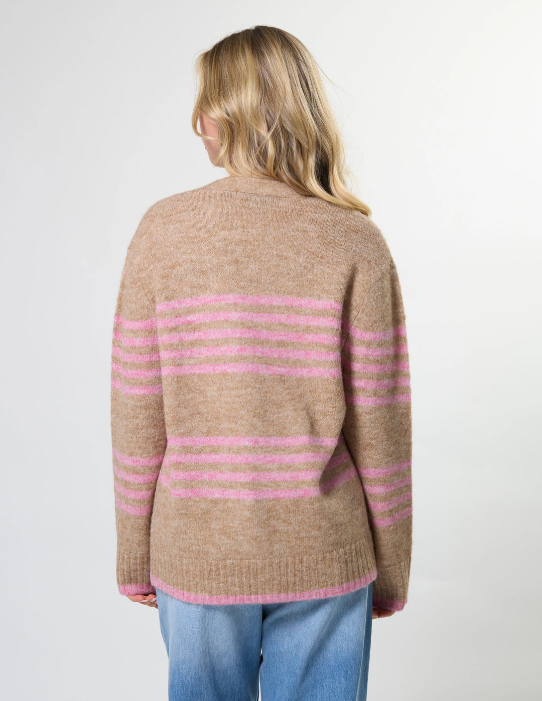Stella &amp; Gemma Stripe Cardigan - Desert Rose