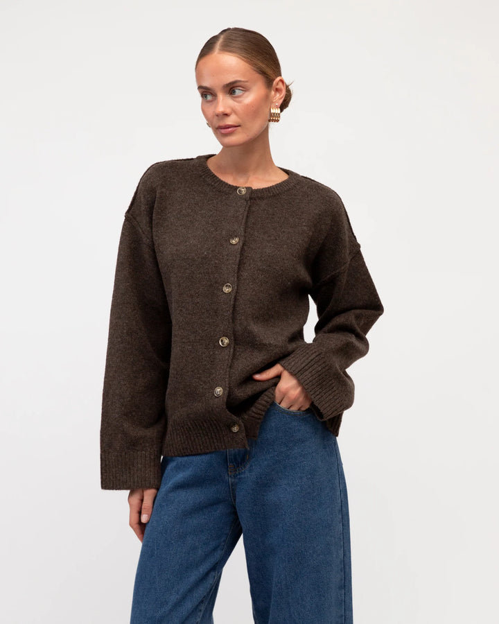 White Closet Tokyo Cardigan - Brown