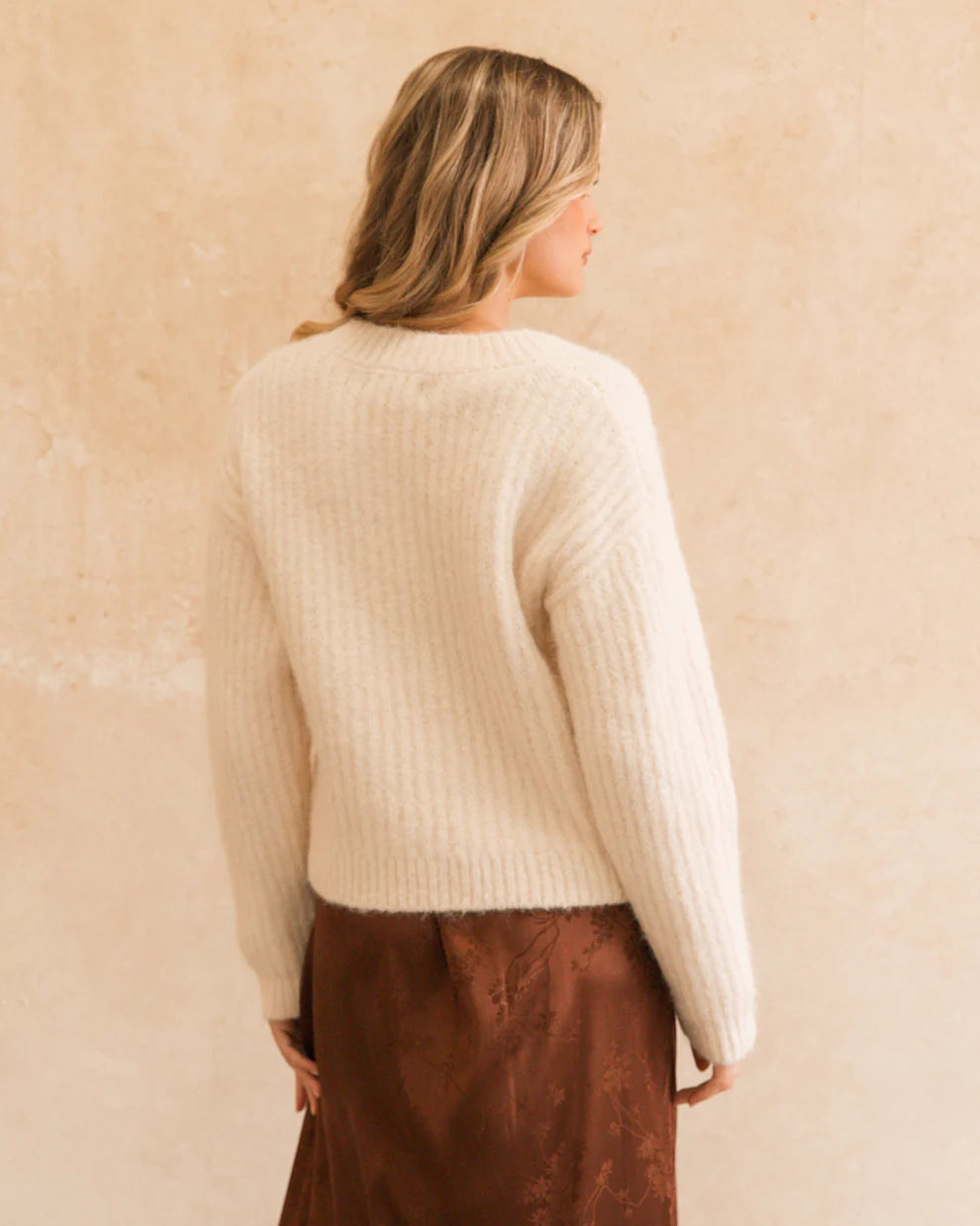 Ebby &amp; I Ruby Noir Cardigan - Pearl Mist