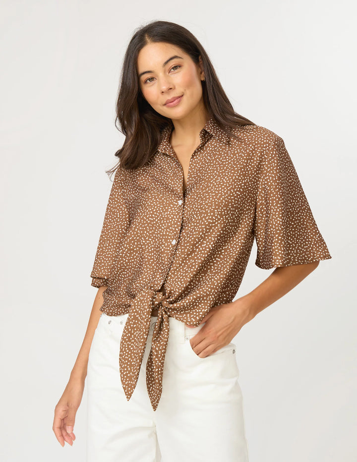 Stella &amp; Gemma Essentials Why Knot Blouse - Wildwood Spot