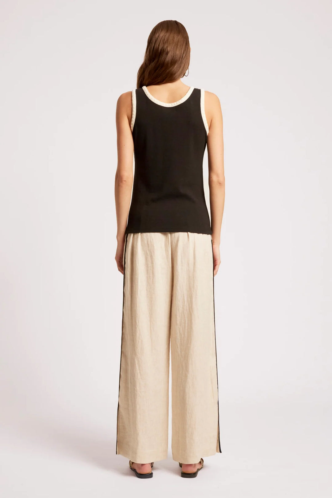 Eb &amp; Ive Maris Stitched Tank - Black/Tusk