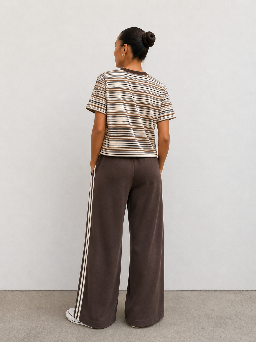 By Frankie Stripe Top - Beige Choc