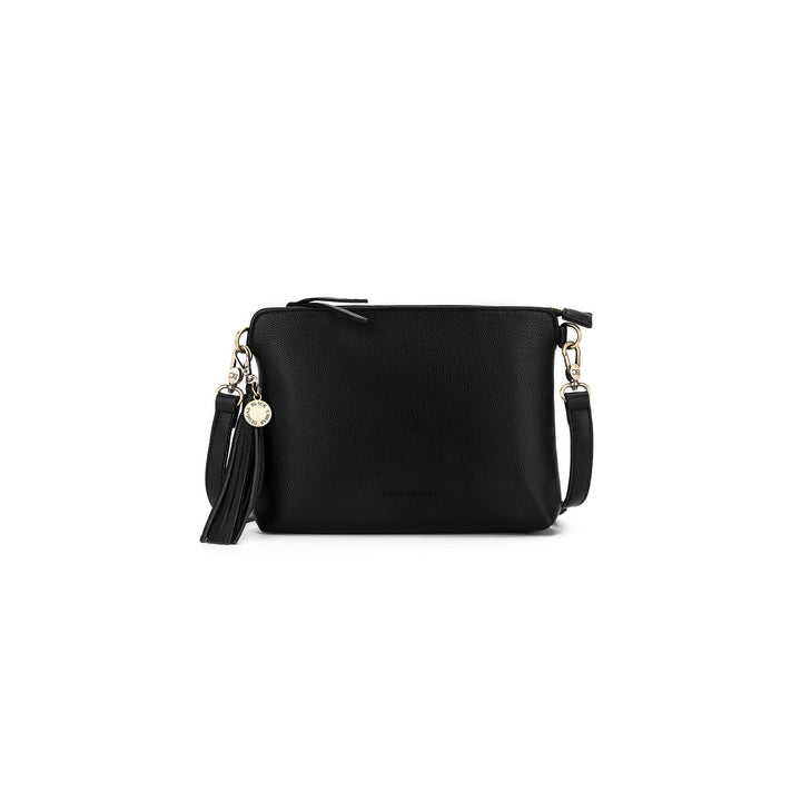 Black Caviar Callie Black 3 Compartment Crossbody Bag