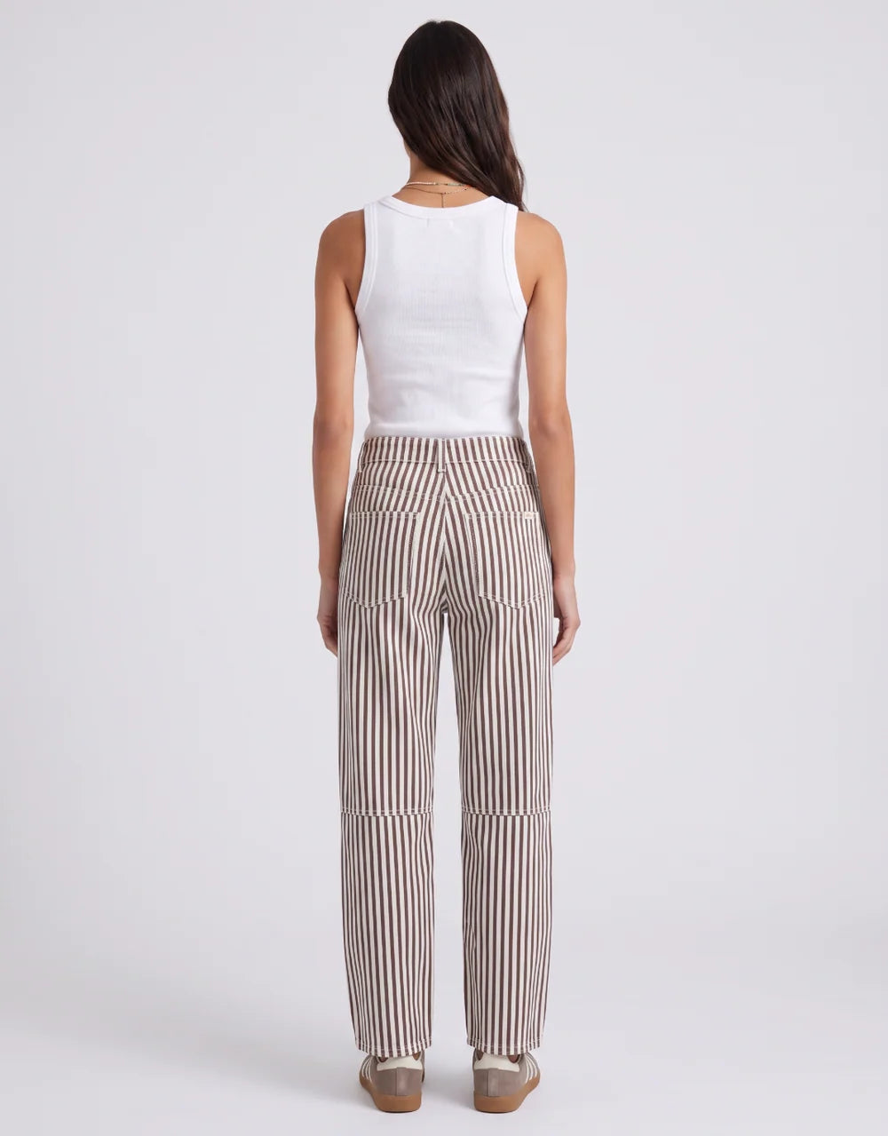 Monaco Carter Barrel jean - Chocolate Stripe