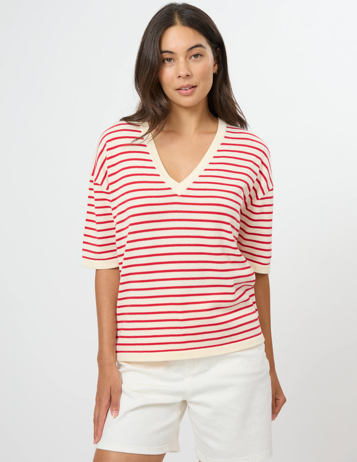 Stella &amp; Gemma Celine Knit - Ivory/Red