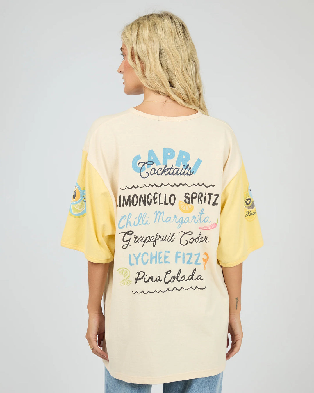 All About Eve Club Capri Oversized Tee - Vanilla