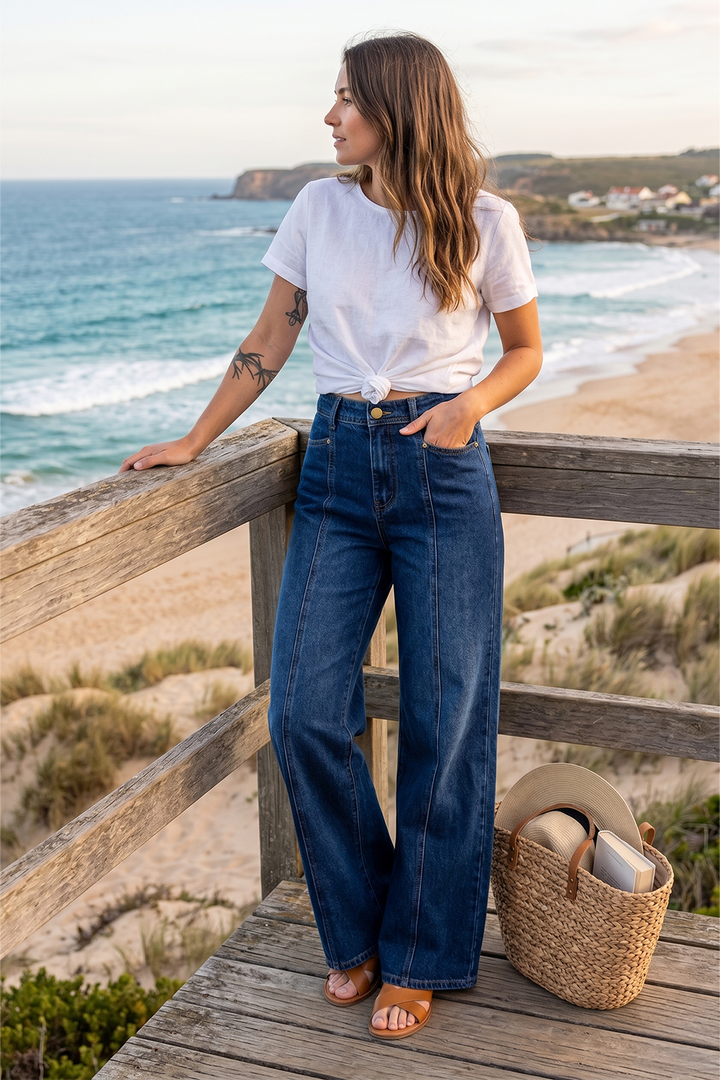 Country Denim Straight Leg Jeans - Dark Wash