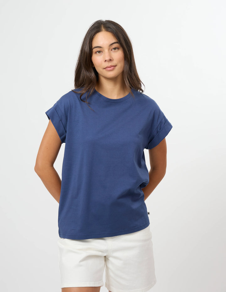 Stella &amp; Gemma Cuff Tee - Ocean blue