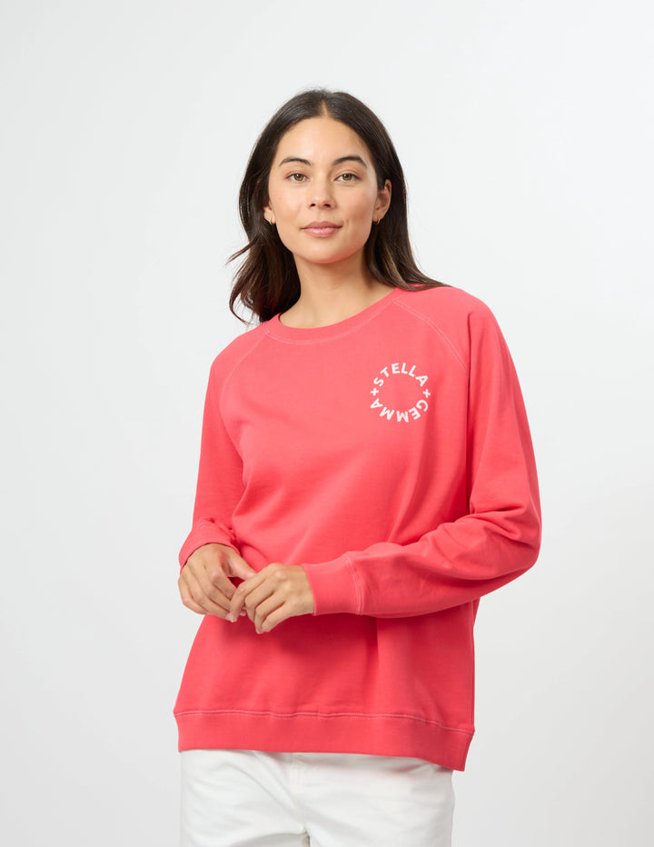 Stella &amp; Gemma Classic Sweat - Deep Coral Small Rotation