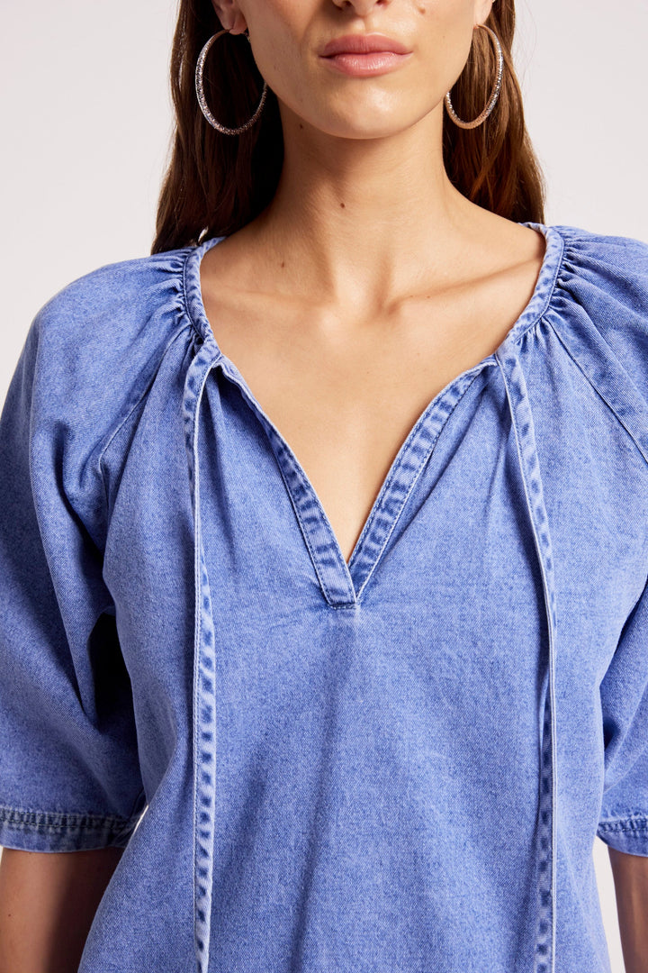 Eb &amp; Ive Dusk Denim Top - Denim