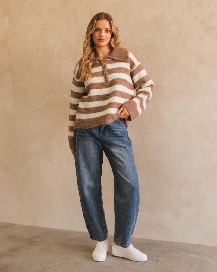 Ebby &amp; I Knit Jumper - Vanilla Swirl