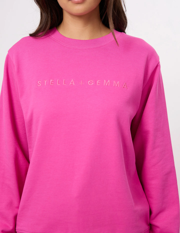 Stella &amp; Gemma Essential Sweat - Electric Fuchsia Classic Logo