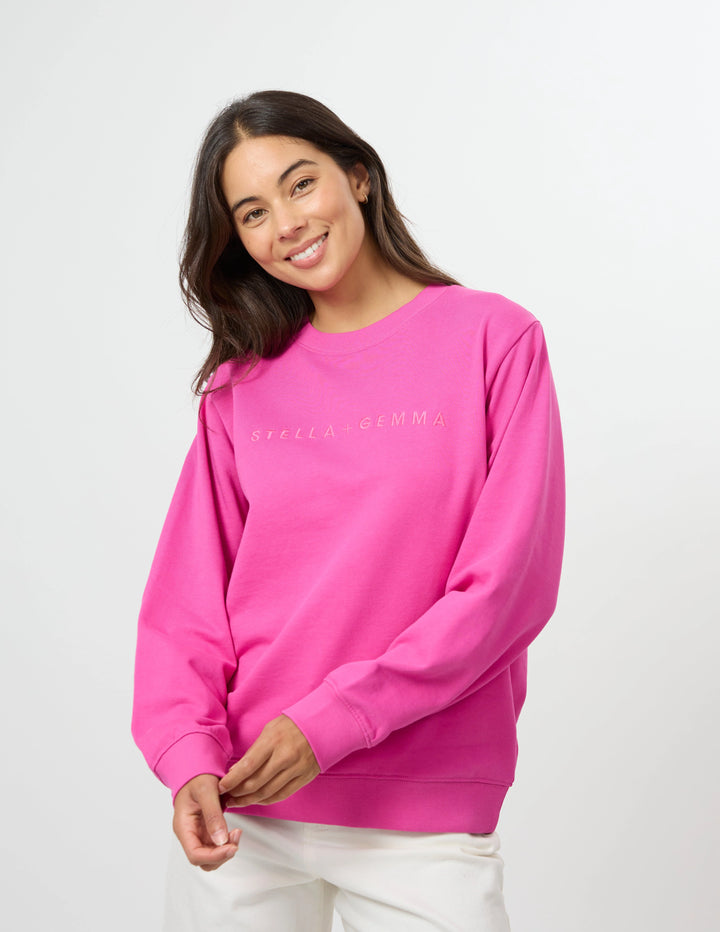 Stella &amp; Gemma Essential Sweat - Electric Fuchsia Classic Logo