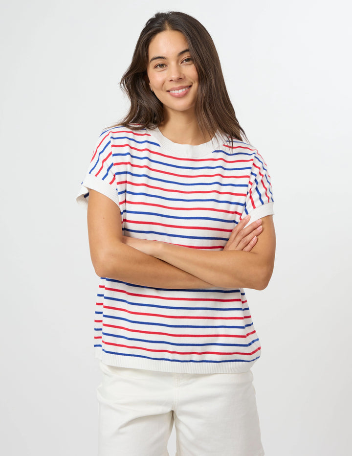 Stella &amp; Gemma Gwen Tee - Milk/Red/Cobalt