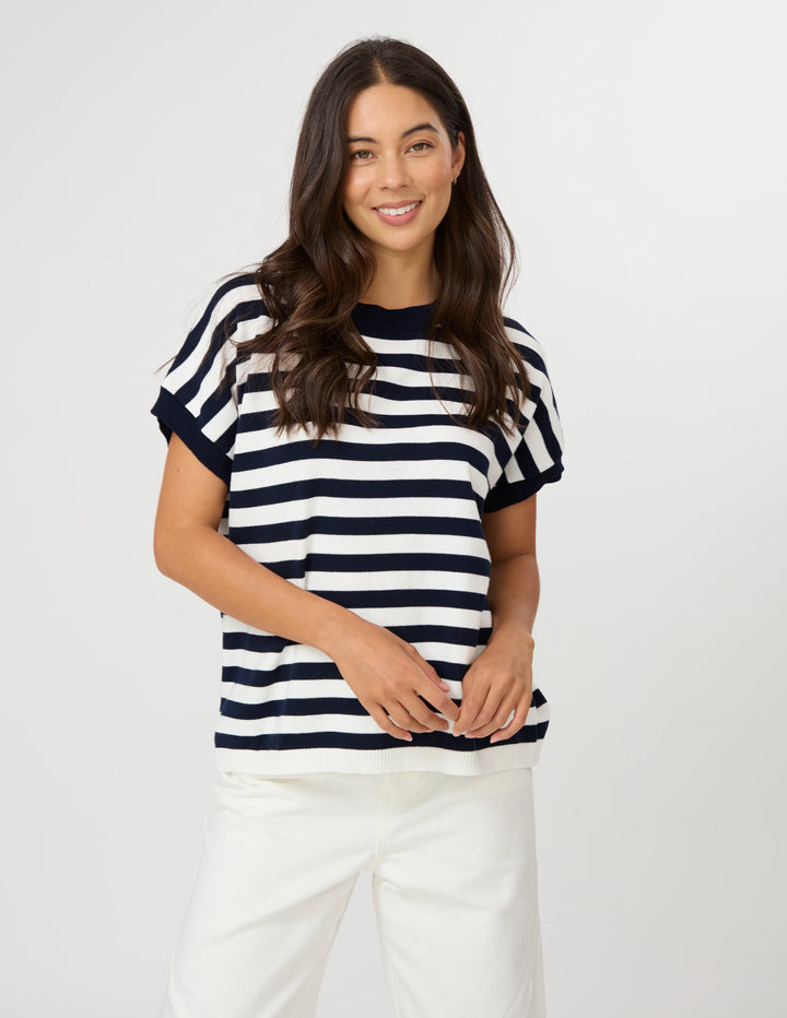 Stella &amp; Gemma Gwen Tee - Milk/Midnight Stripe