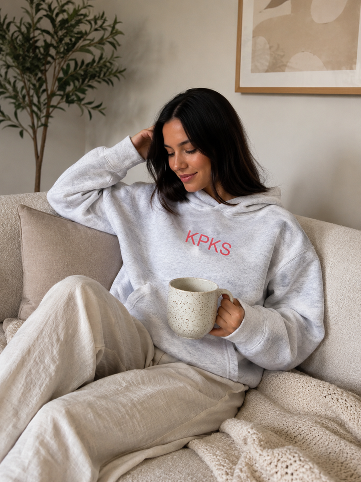 KPKS Keep Positive Keep Smiling Hoodie – Grey Marle
