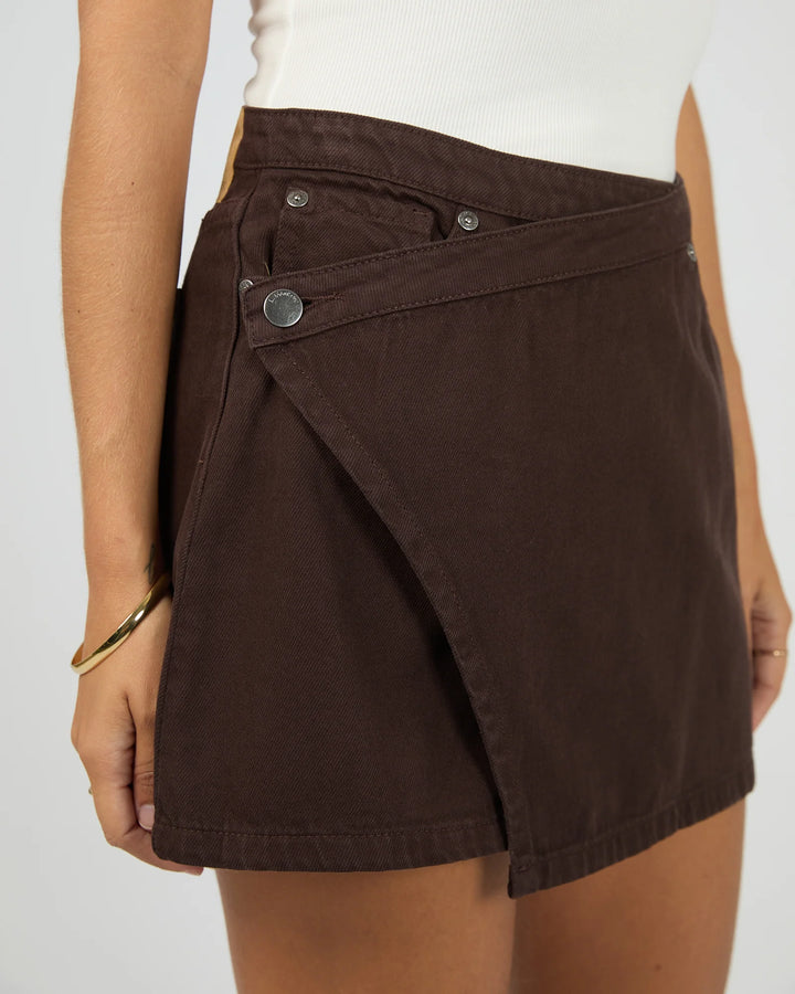 All About Eve Lenni Mini Skort - Brown
