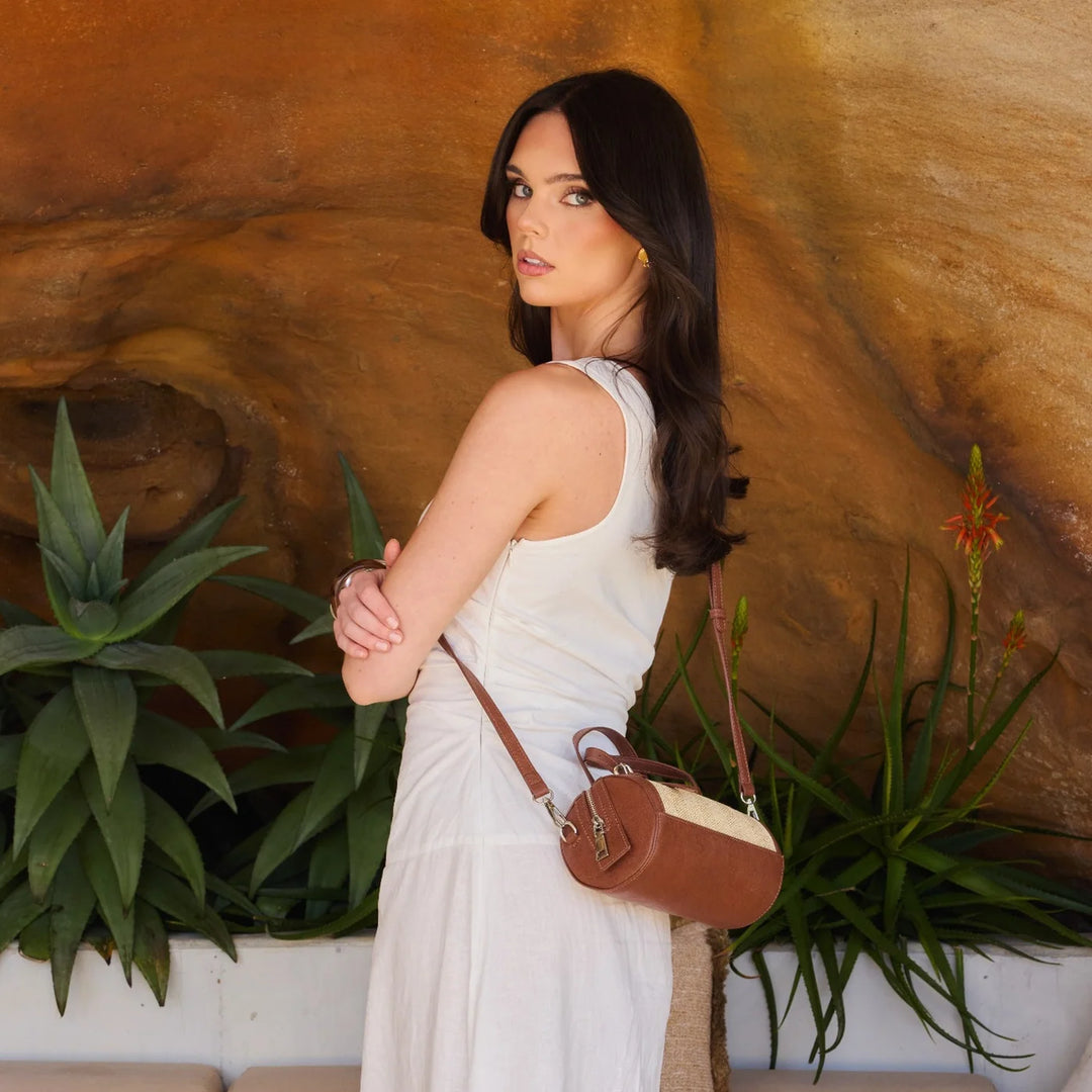 Black Caviar Millicent Tan Crossbody Bag