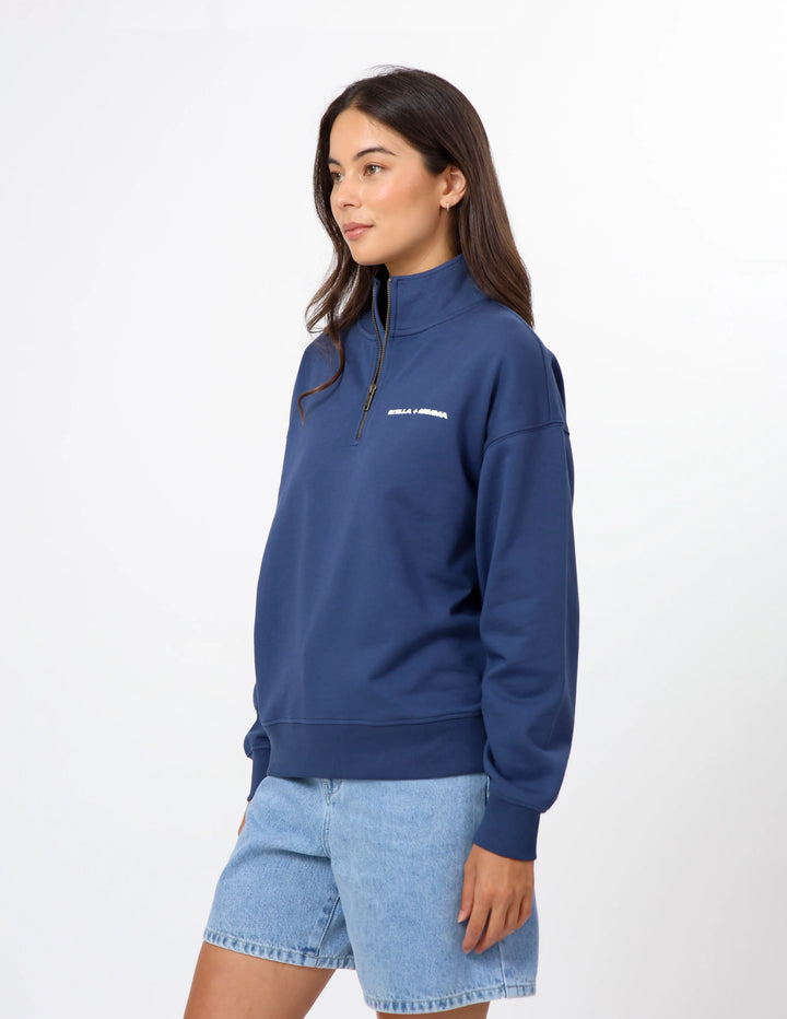 Stella &amp; Gemma 1/4 Zip Sweat - Marine Core