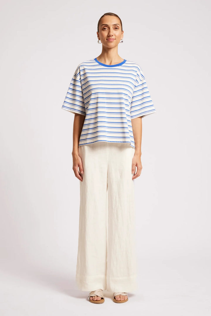 Eb &amp; Ive Paloma Striped Shirt - Azure/White