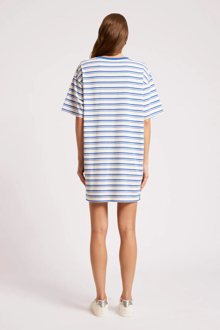 Eb &amp; Ive Paloma Striped Dress - Azure/White