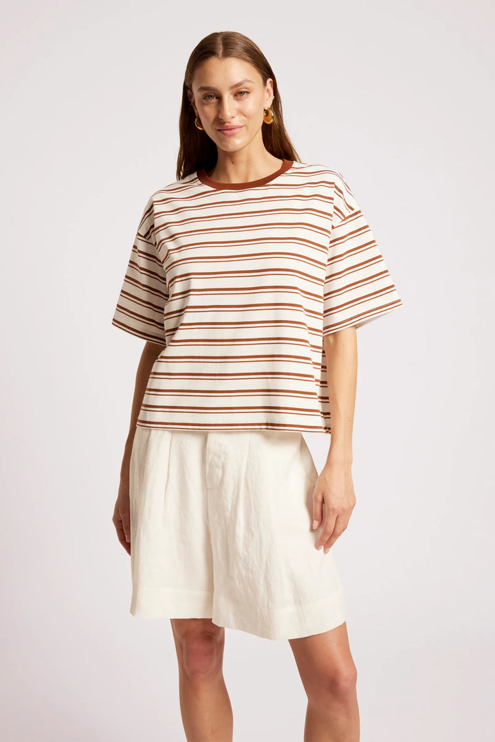 Eb &amp; Ive Paloma Striped Shirt - Dune/White
