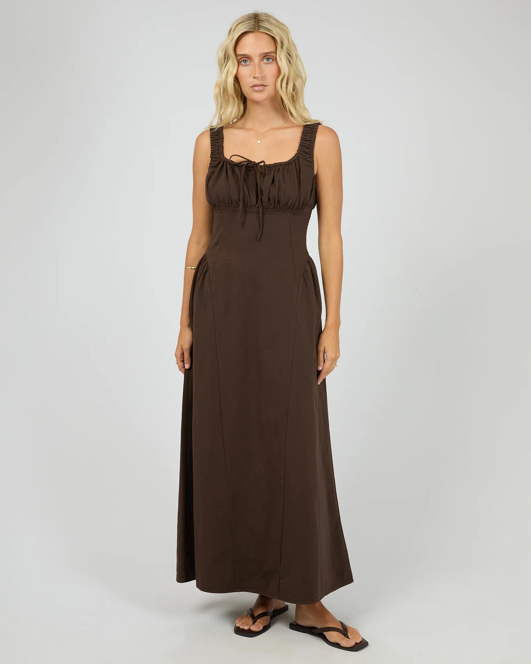 All About Eve Poppy Denim Dress - Brown