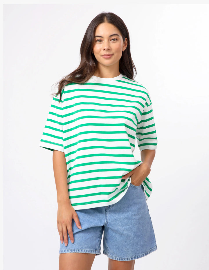Stella &amp; Gemma Porter Tee - Emerald/White