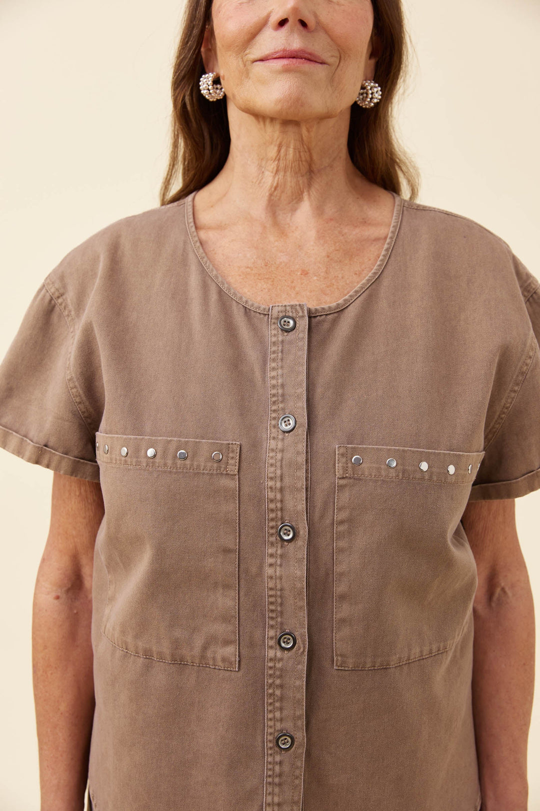 Isle of Mine Preston Button up - Taupe