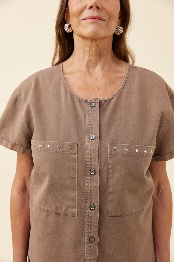 Isle of Mine Preston Button up - Taupe