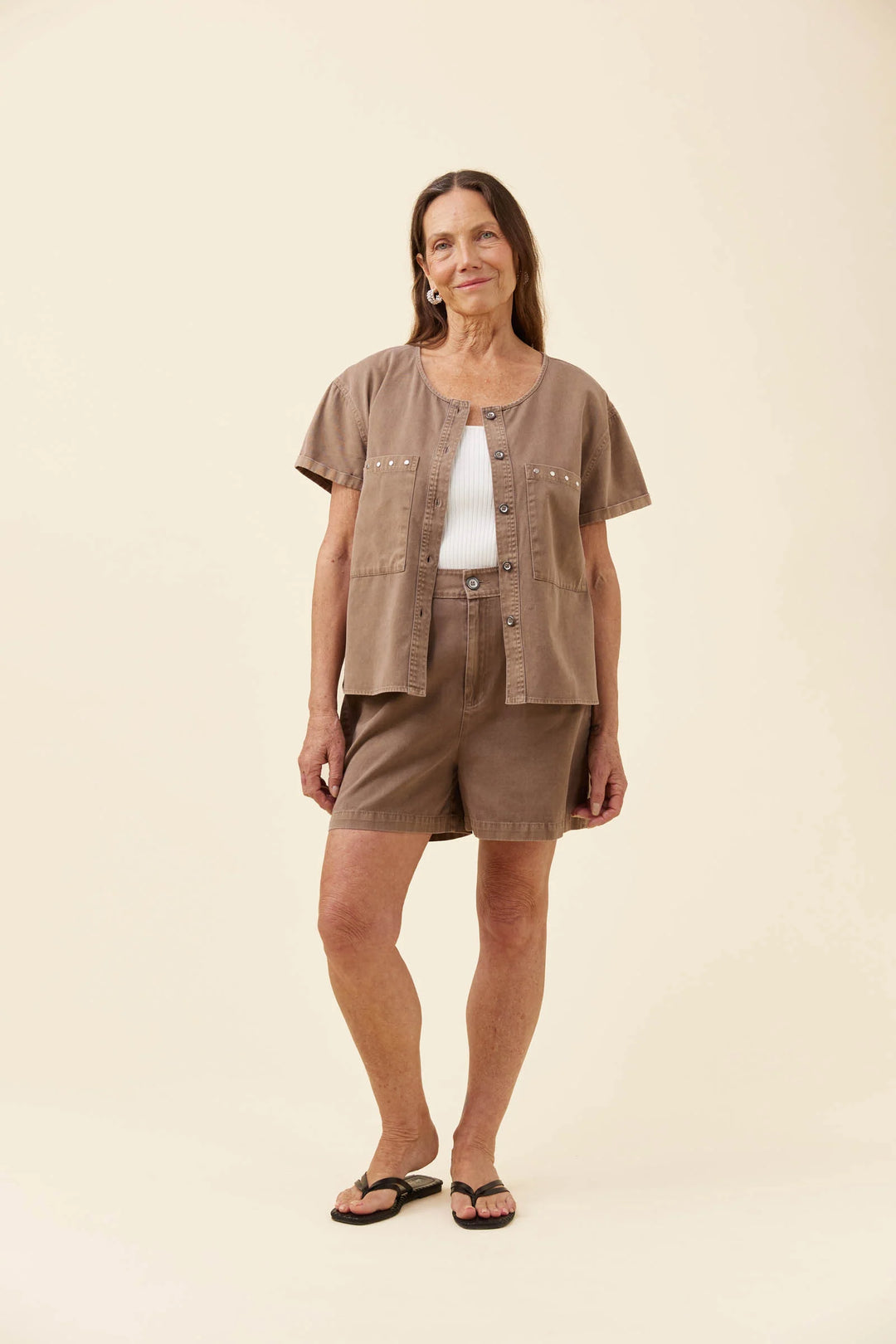 Isle of Mine Preston Button up - Taupe