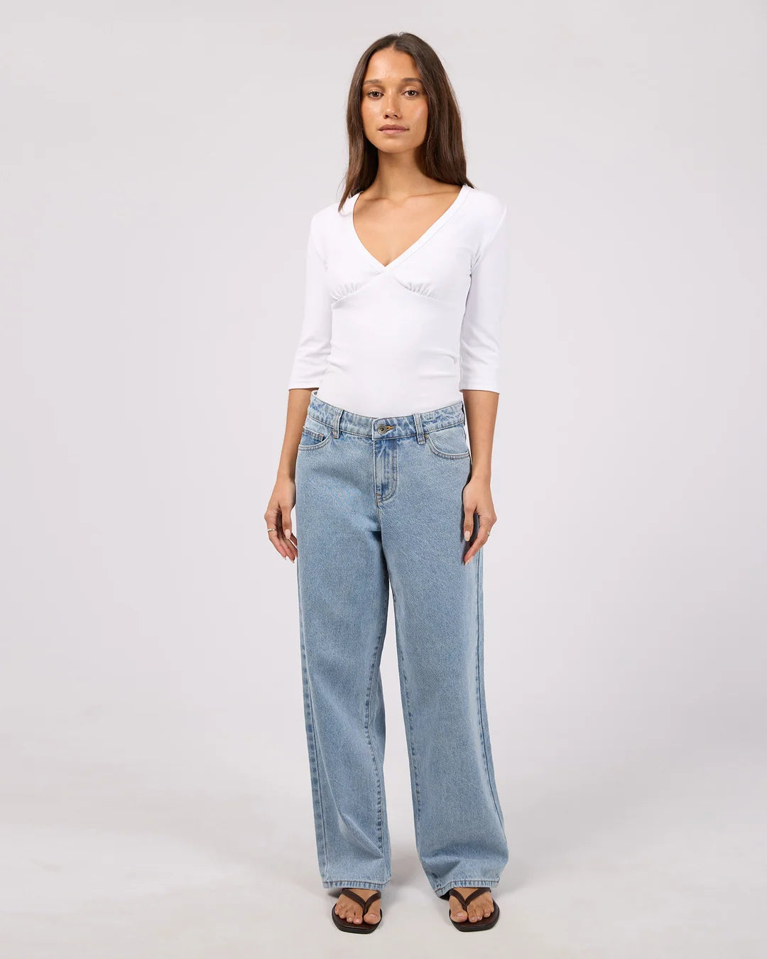 Silent Theory Quinn Low Rise Baggy Jean - Light Blue